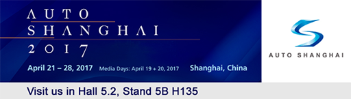 Visit us at Auto Shanghai 2017